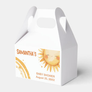 Here comes the Sun boho baby shower Enclosure Card Favour Box