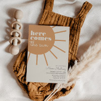 Here Comes the Sun | Boho Baby Shower Invitation