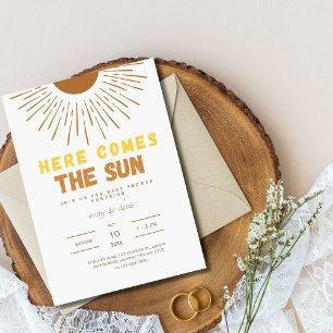 Here Comes the Sun boho Baby Shower Invite