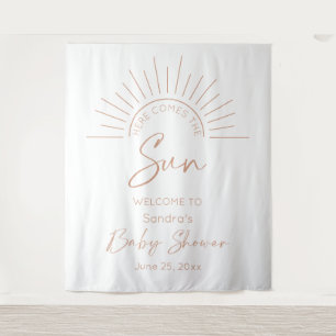 Here Comes The Sun Boho Baby Shower Tapestry