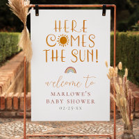 Here Comes The Sun Boho Boy Baby Shower Welcome