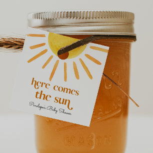 Here Comes the Sun Boy Baby Shower Favour Tags