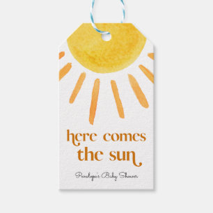 Here Comes the Sun Boy Baby Shower Gift Tags