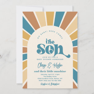 Here Comes The Sun Co-Ed Baby Shower Invitation