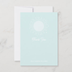 Here Comes The Sun Flat Thank You Card