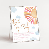 Here Comes The Sun Girl Baby Shower Don't Say Baby