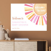 Here Comes the Sun girl baby shower welcome