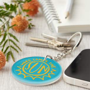 Here comes the sun key ring