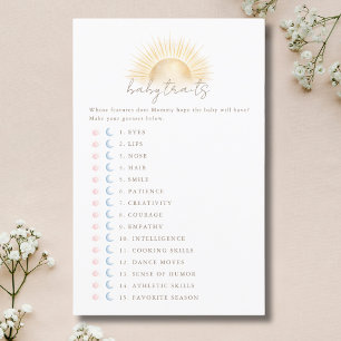 Here Comes The Sun Neutral Shower Baby Traits Game