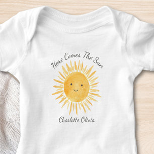 Here Comes The Sun Personalised  Baby Bodysuit