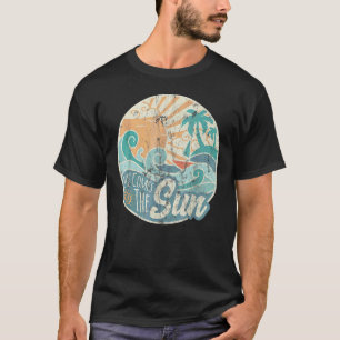 Here Comes The Sun Retro 60s Faded Summer T-Shirt