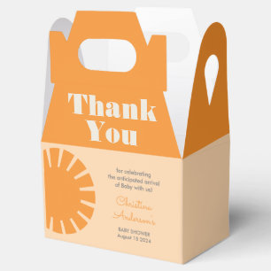 Here Comes the Sun Retro Baby Shower Favour Box