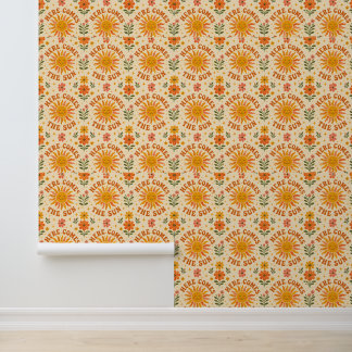 Here comes the Sun retro boho wallpaper, vintage s Wallpaper