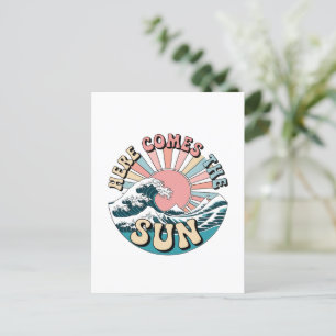 Here Comes The Sun – Retro Summer Vibes Postcard