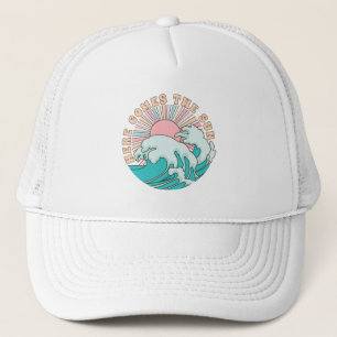Here Comes the Sun Summer Beach Trucker Hat