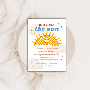 Here comes The Sun Sunshine Baby Shower  Invitation