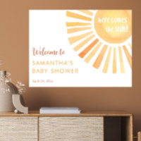 Here comes the sun sunshine baby shower welcome