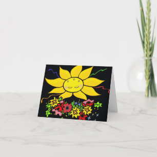 Here Comes the Sun Ukrainian Folk Art Card