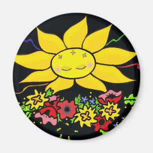 Here Comes the Sun Ukrainian Folk Art Magnet