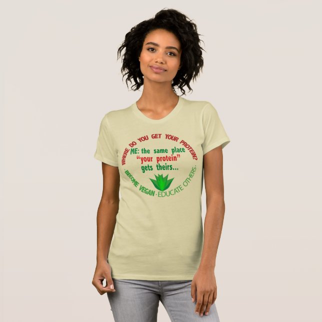 HERE DO YOU GET YOUR PROTEIN? _ T-shirt (Front Full)