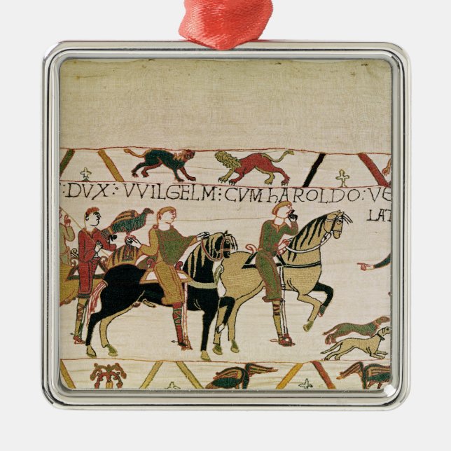 Here Duke William goes with Harold to his Metal Tree Decoration (Front)