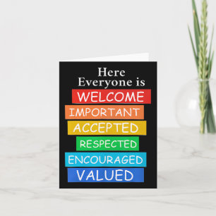 Here Everyone Is Welcome Important Idaho Teacher F Card