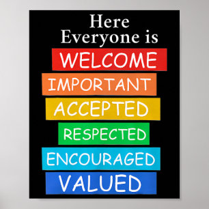 Here Everyone Is Welcome Important Idaho Teacher F Poster