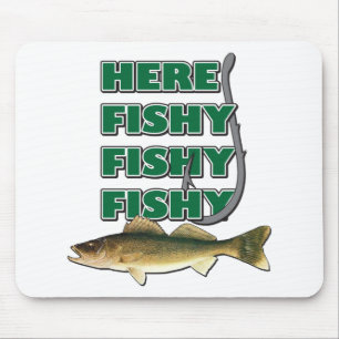 Here-Fishy-Fishy-2 Mouse Mat