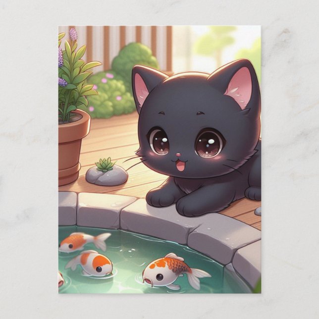 Here Fishy Fishy! Postcard (Front)