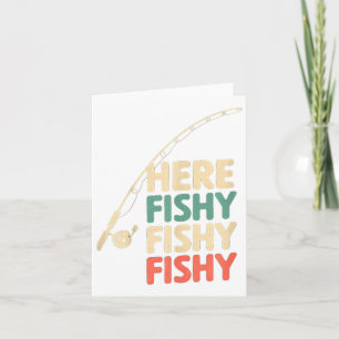 Here-fishy Funny Fishing Design B Fish _1 Card