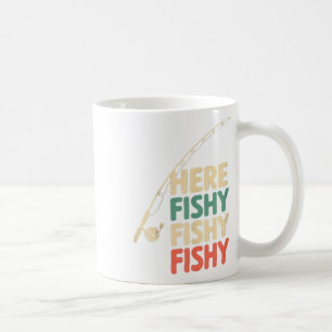 Here-fishy Funny Fishing Design B Fish _1  Coffee Mug