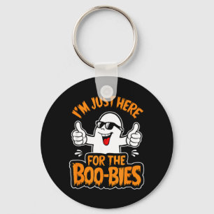 Here for The Boo-bies Ghost Funny Naughty Key Ring