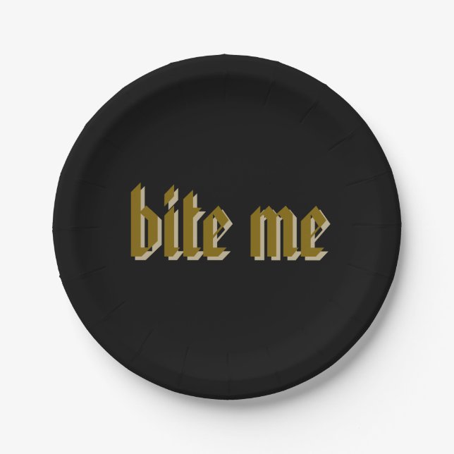 Here for the "Boos" Bite Me Paper Plate (Front)