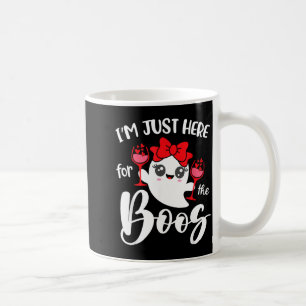 Here For The Boos Cute Ghost Funny Women Halloween Coffee Mug