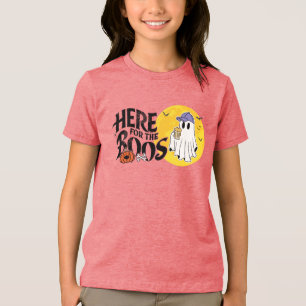 Here for the Boos   Drink Up and Get Your Spook On Tri-Blend Shirt