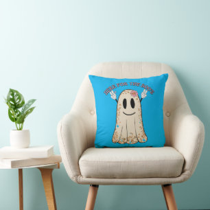 HERE FOR THE BOO'S funny spooky halloween ghost Cushion