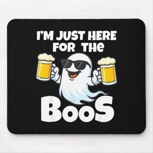 Here for the boos ghost sunglasses funny halloween mouse mat (Front)