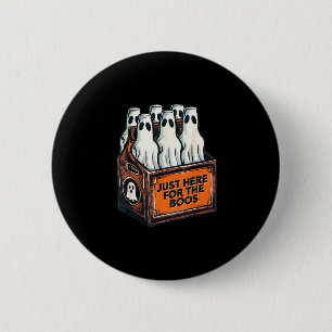 Here For The Boos Halloween 6 Pack Booze Ghost Bee 6 Cm Round Badge