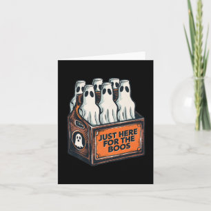 Here For The Boos Halloween 6 Pack Booze Ghost Bee Card