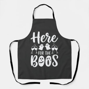 Here For The Boos Halloween Ghost Design_1 Apron