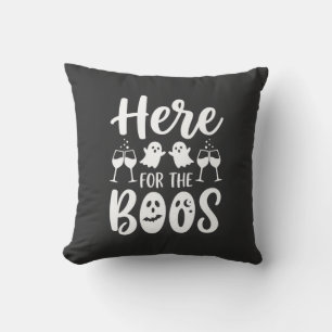 Here For The Boos Halloween Ghost Design_1 Cushion