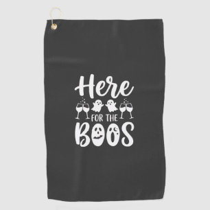 Here For The Boos Halloween Ghost Design_1 Golf Towel