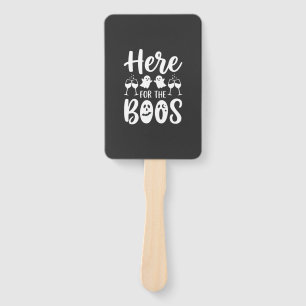 Here For The Boos Halloween Ghost Design_1 Hand Fan