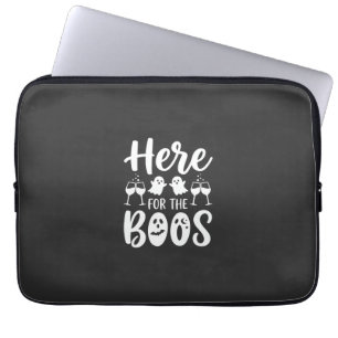 Here For The Boos Halloween Ghost Design_1 Laptop Sleeve