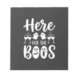 Here For The Boos Halloween Ghost Design_1 Notepad