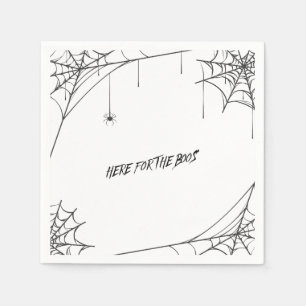 here for the boos - halloween napkin