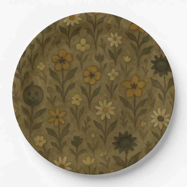 Here for the "Boos" Happy Halloween Paper Plate (Front)