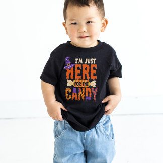 Here for the candy trick or treat funny Halloween Toddler T-Shirt