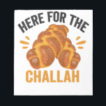 Here For the Challah Funny Jewish Hanukkah Bread Notepad<br><div class="desc">chanukah, menorah, hanukkah, dreidel, jewish, Chrismukkah, holiday, horah, christmas, challah</div>