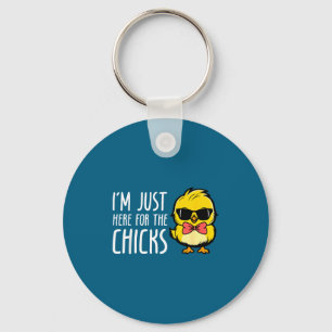 Here for the chicks cute easter boys kids toddler key ring